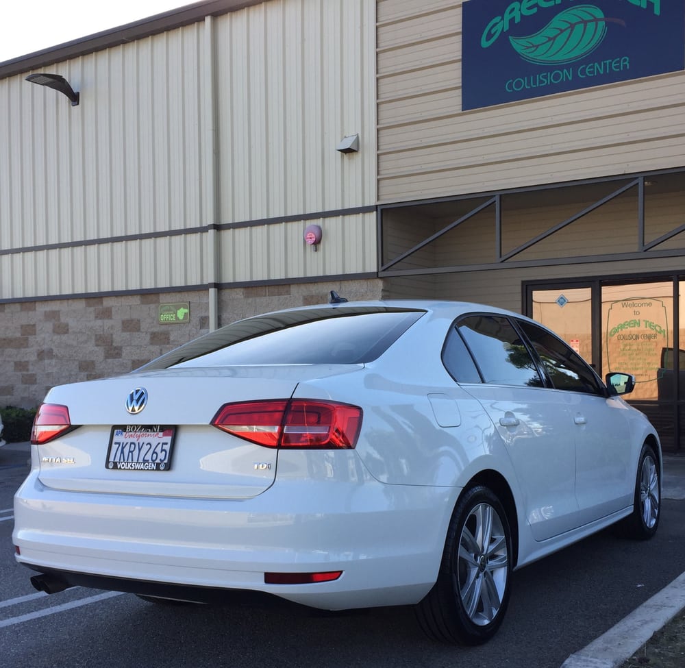 OEM-correct parts and finish on a repair completed at Green Tech Collision Center, Upland.
